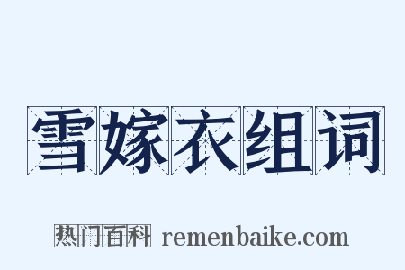 雪嫁衣组词是什么意思的图片